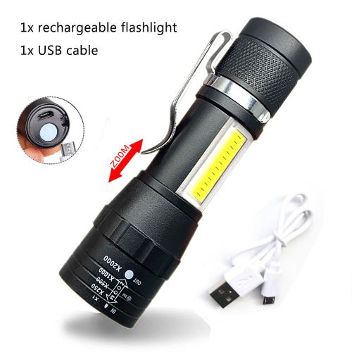 Generic Rechargeable Torch USB Rechargeable Torch Waterproof Torch ...