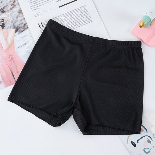 Fashion (black)Ladies Women Summer Safety Pants Striped Seamless Stretchy  Underpants Solid Color Ruffled Comfortable Female Boxer Shorts DOU @ Best  Price Online