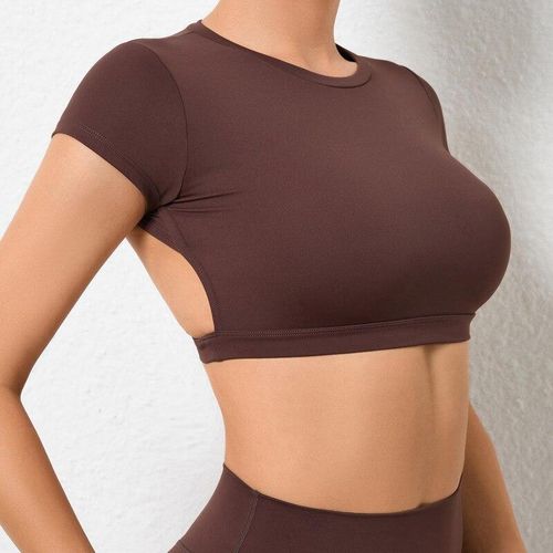  Womens Summer Workout Tops Sexy Backless Yoga