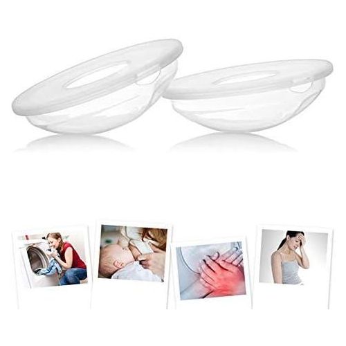 product_image_name-Generic-Multipurpose Galactorrhea Collector, A Silica Gel Galactorrhea Collection Cover Breast Milk Collector ,Soft Postpartum Breast Massage Nipple Suction Container Cushion - Transparent,2Pieces, General Size-4
