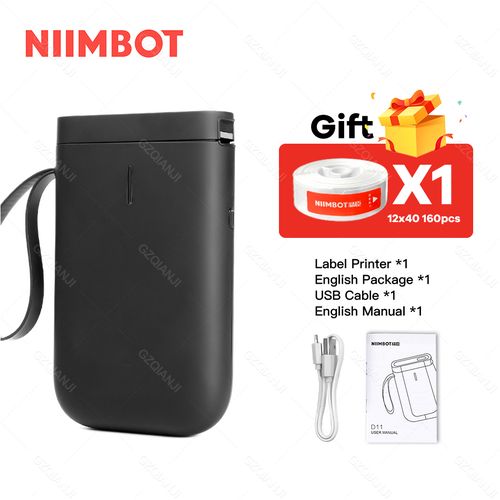 Nimbot D11 Bluetooth Thermal Label Printer (Black)