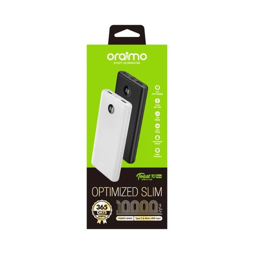 Oraimo Toast 10 Byte 10000mAh Optimized Slim Power Bank Best Price