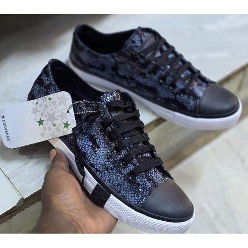 product_image_name-Converse-All Star Low-Cut Textured Sneakers – Black-1