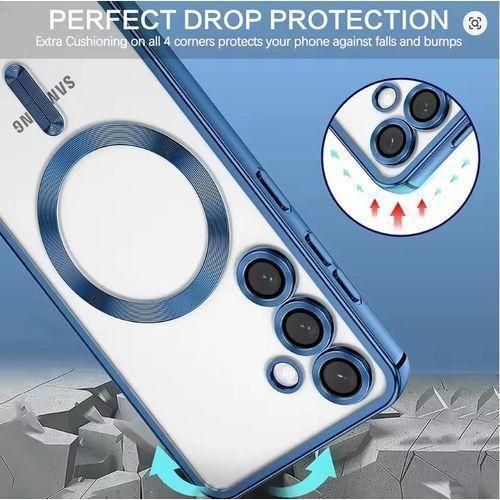 product_image_name-Generic-Samsung Galaxy A56 Luxury Premium Back Cover - Clear Shockproof TPU, Military Grade Shockproof, Magsafe Wireless Charging, Transparent-3