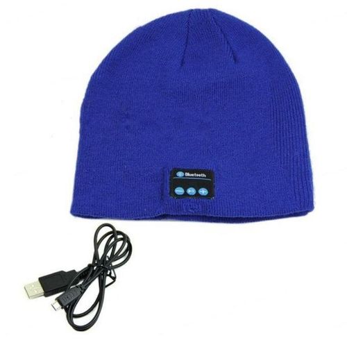 product_image_name-Generic-BLUE Bluetooth V5.0 Beanie Hats,Hand Free Wireless Headphone-2