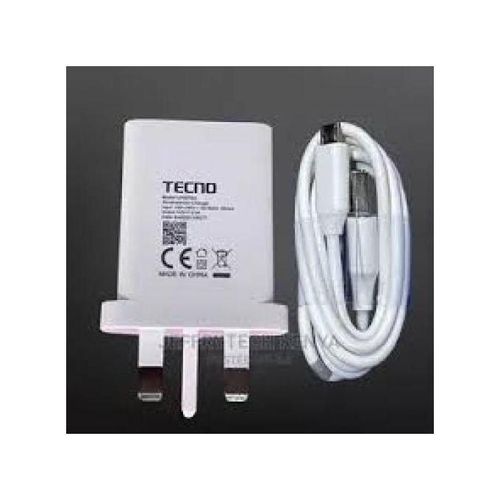 product_image_name-Generic-Tecno SPARK 18P 18W Super Fast Type C Charger White Power Adapter-1