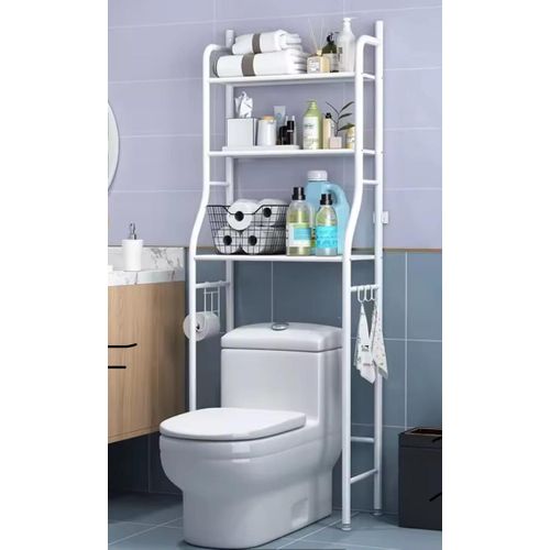 product_image_name-Generic-Toilet Stand Rack – Bathroom Storage Organizer (White)-1