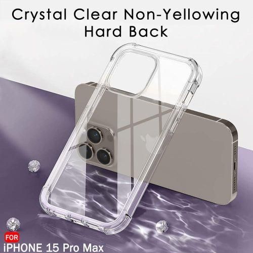 product_image_name-Generic-Non-Yellowing Transparent Hard Back PC+TPU Cover Case for iPhone 15 Pro Max-3