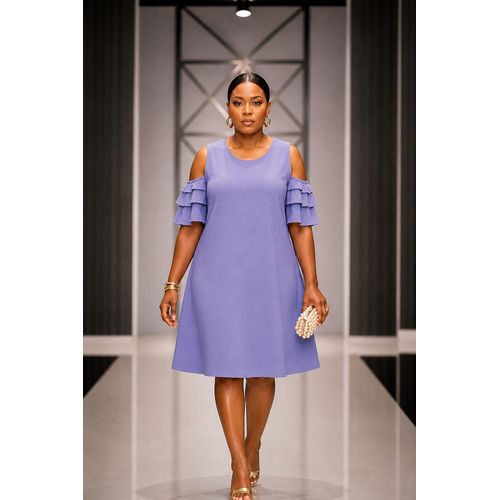 Fashion Ladies classy purple shift Dress @ Best Price