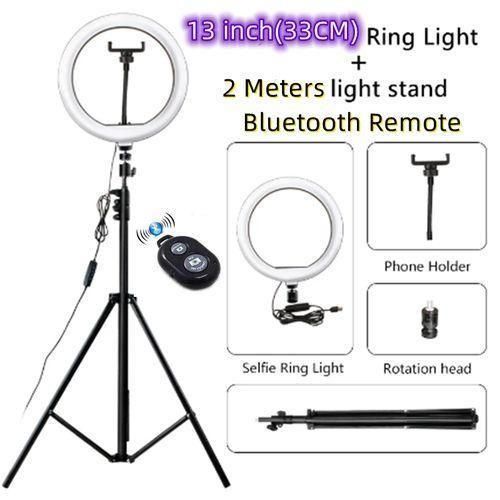 product_image_name-Generic-13 Inch 33CM Ring Light +2.1M Tripod Stand +Remote-1