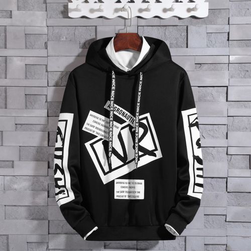 Fashion Mens Hoodies Casual Hip Hop SweatShirts-Black @ Best Price ...