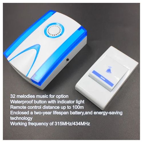product_image_name-Generic-Intelligent Wireless Remote Control Waterproof Doorbell-3
