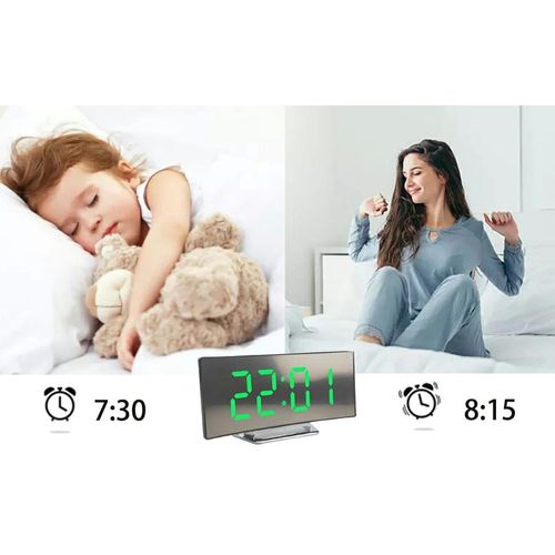 product_image_name-Generic-Digital Mirror LED Clock – Green Display with Alarm & Snooze-4