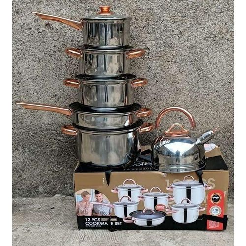 product_image_name-Generic-Yimeitai 12pc Stainless Steel Yimattel Cookware Set-1