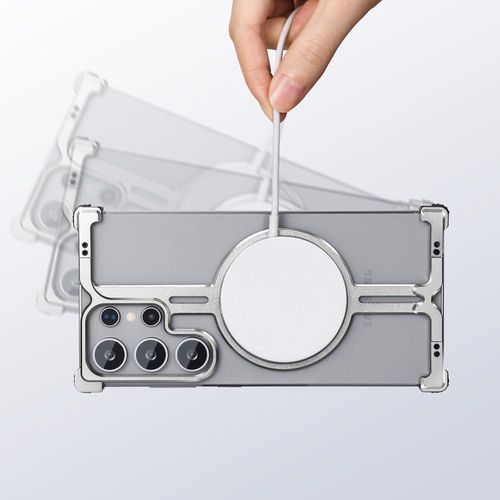 product_image_name-Generic-Samsung S24 Ultra Titanium Case – Minimalist Shockproof Frame with Built-In Kickstand & MagSafe Holder-3