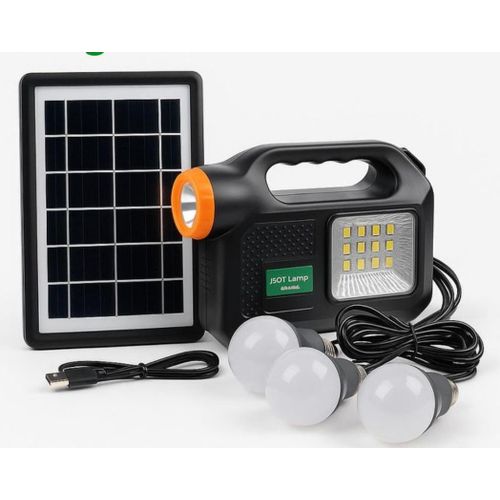product_image_name-JSOT-80W Solar Lighting Kit with 3 LED Bulbs, Solar Panel & USB Charging-1