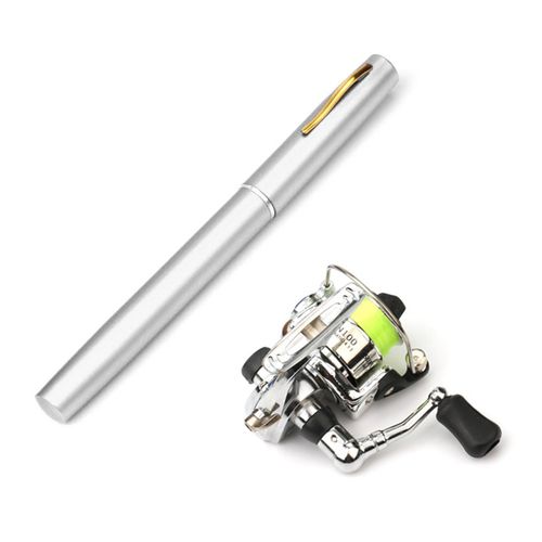 Generic Collapsible Fishing Rod Reel Combo Mini Pen Fishing Pole Kit  Telescopic Fishing Rod Spinning Reel Combo Kit @ Best Price Online