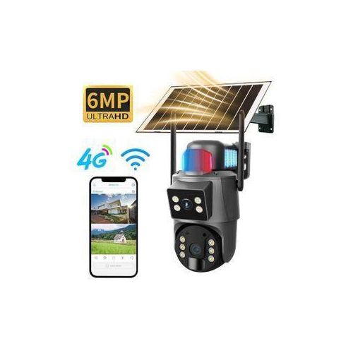 product_image_name-Generic- Built-in Battery Instant Alerts Quick Wake Up Solar Powered 4G Ptz Dual Lens Camera-2