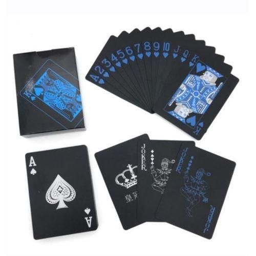 product_image_name-Generic- Waterproof Plastic Playing Cards Durable Poker Black-1
