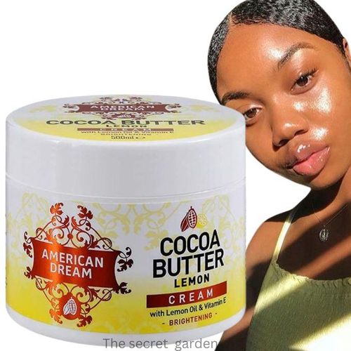 product_image_name-American Dream-Cocoa Butter Lemon Brightening Cream Infused With Lemon Oil & Vitamin E 500ml-1