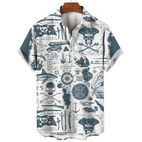 Generic 2023 Sailing Compass Men's Shirts Summer Short Sleeve