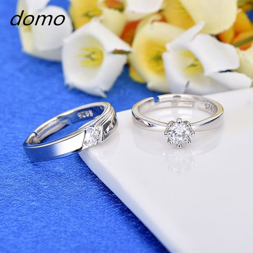 Generic 2x Classic Couple Rings Rhinestone Finger For Women Wedding Shiny @  Best Price Online | Jumia Egypt