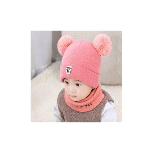 product_image_name-Generic-Pink Baby Hat With Scarf-1