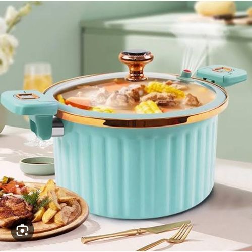 product_image_name-Generic-Soft-Touch 10L Nonstick Mini Pressure Cooker Sufuria with Secure Lock Lid and Heat-Resistant Handles for Easy, Efficient Cooking-1