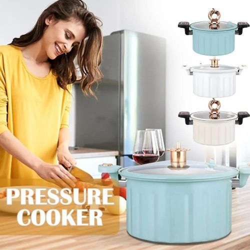 product_image_name-Generic-Soft-Touch 10L Nonstick Mini Pressure Cooker Sufuria with Secure Lock Lid and Heat-Resistant Handles for Easy, Efficient Cooking-2
