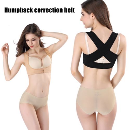 Back Support Vest Top Bra Posture Corrector for Women Push Up Chest Breast  Hunchback Relief Humpback Correction Belt (Color : Black, Size : Small)