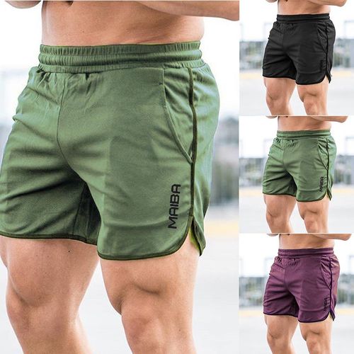 Generic 3 In 1 Men Fitness Gyms Workout Shorts Sportswear(Green+Red+Black)  @ Best Price Online