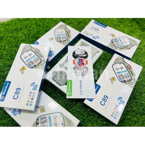 product_image_name-SmartBerry-C89Ultra Smart Watch 5G, Android, 2.2 inch HD Display, 4GB RAM, 64GB,3 Pairs Strap, Wireless Charger, for Men and Women. -2