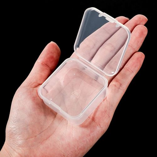 6 Pieces Mini Plastic Clear Storage Box for Collecting Small Items, Beads,  Jewelry, Business Cards