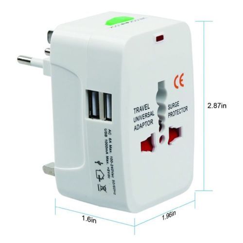 Generic Plug Adaptor EU US UK AU Travel AC Power Adaptor Plug