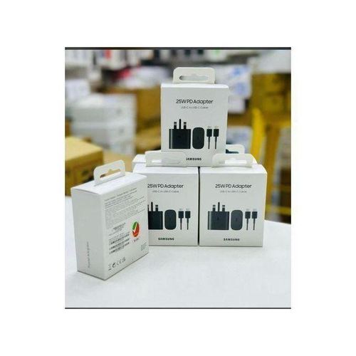 product_image_name-Samsung-25W Fast Charge USB Type C (USB-C) Power Adapter With Cable - Black-1