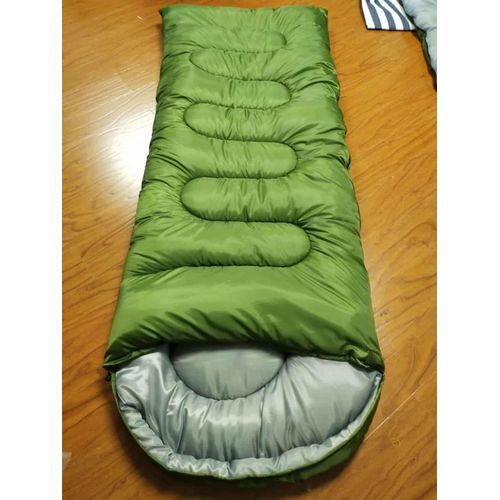 product_image_name-Generic-Winter Hooded Sleeping Bag 2.5kgs Green-1