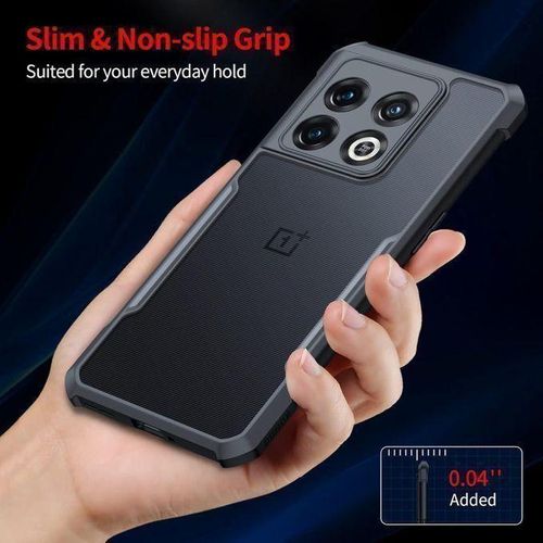 product_image_name-Xundo-OnePlus 10 Pro Phone Case, Airbag Shockproof Bumper Shell with Transparent Acrylic Back & TPU Buffer-4