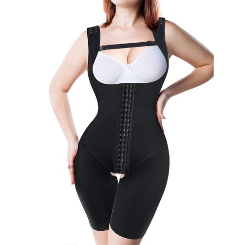 Women Plus Size Firm Tummy Compression Bodysuit Shapewear with Butt Lifter  5XL 