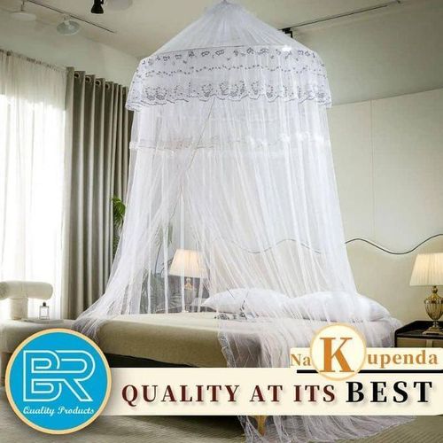 product_image_name-Generic-Canopy Round & Free Size Mosquito Net – Quality,Compact, Elegant & Exceptionally Protective (Sizes: 5×6, 6×6,7x8) - White-1