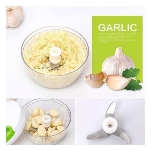 product_image_name-Generic-Manual spin cutter Food Chopper ,Easy Pull Food Processor Vegetable Chopper/Salad/Garlics for Salsa/Pesto/Onions(450ml)-4