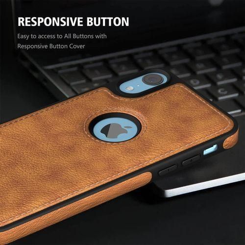 product_image_name-Generic-Brown Full Hard Case Classic Soft PU Leather Cover Case For IPhone XR-3