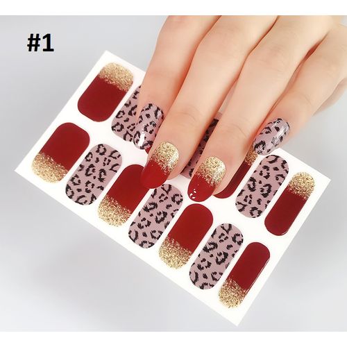 5 Sheets Self Adhesive Nail Art Stickers Decal Luxury Nail - Import It All