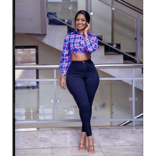 Fashion Navy Blue Body Shaper High Waist Jeans Best Price Online Jumia Kenya