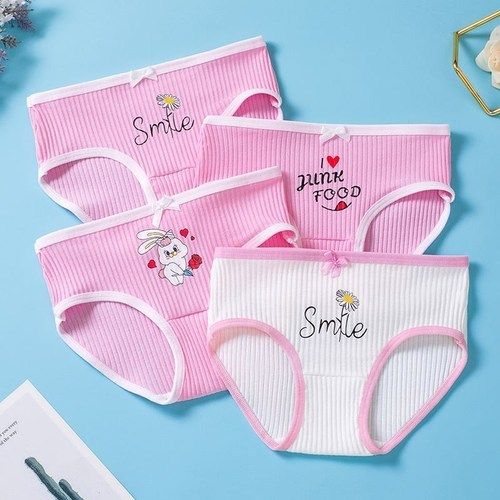 Fashion 4pcs Girls' Cotton Underwear Cute Baby Protective Panties @ Best  Price Online