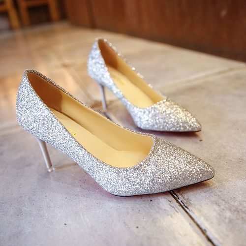 Anne Michelle women's metallic gold high heels pumps dress shoes size 9/39  | eBay