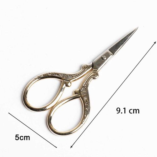 Generic Vintage Stainless Steel Tailor Yarn Trim Cut Cross Stitch Scissor  Fabric Needlework Embroidery Thread Knitting Tool Sewing Tool @ Best Price  Online