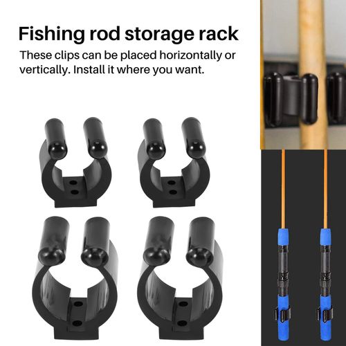 915 Generation 12 Pieces Regular Fishing Pole Rod Holder Storage Clips Rack  2 Style & 6 Pcs Each Style- Big for Hold Handle Small for Hold Your Pole @  Best Price Online