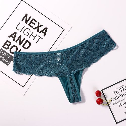 Sosa 3 Pcs Panties Underwear Woman Lace Thong G-String Nylon