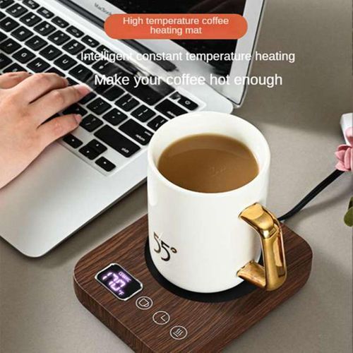 Home Office Desk with Two Temperature Settings Coffee Mug Warmer