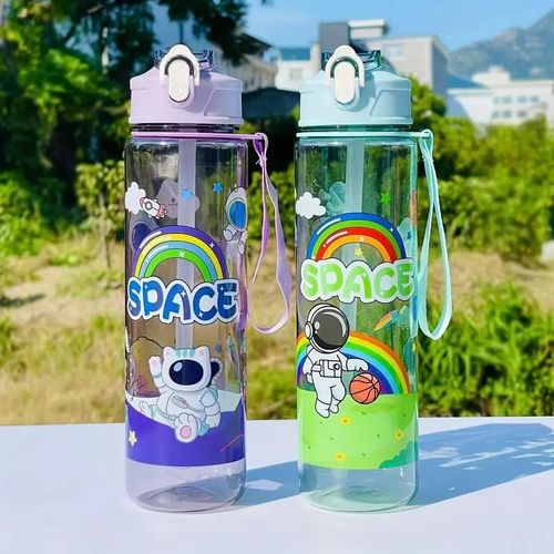 product_image_name-Generic-Space Themed Astronaut 900ml Water Bottle with Straw-1